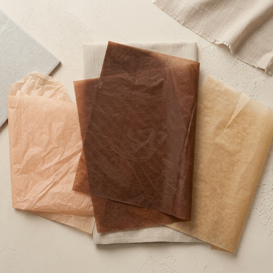 Vaxat silkespapper – närbild