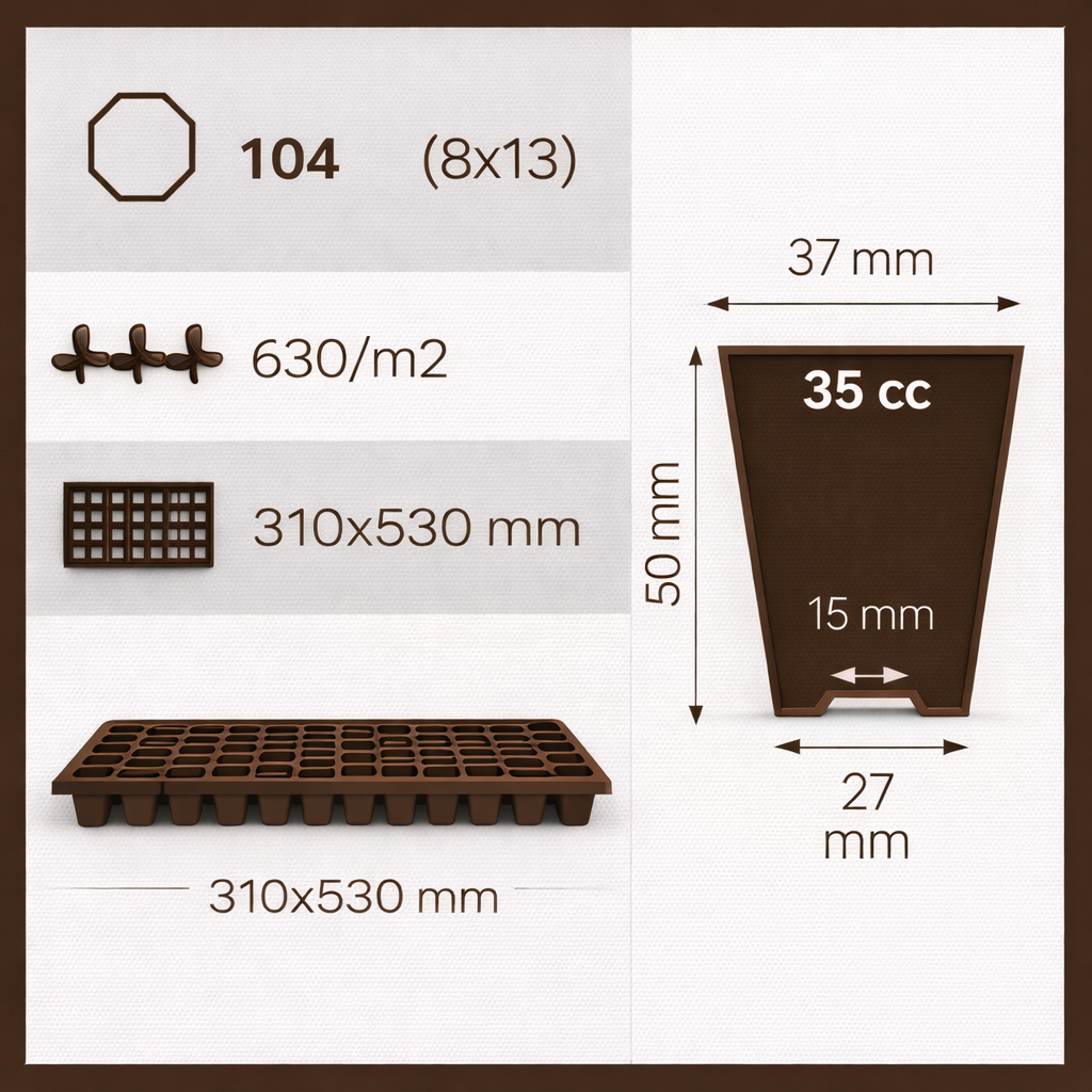 Pluggbrätte QuickPot - Runda celler