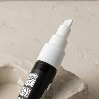 Griffel- och glaspenna 2–6 mm vit