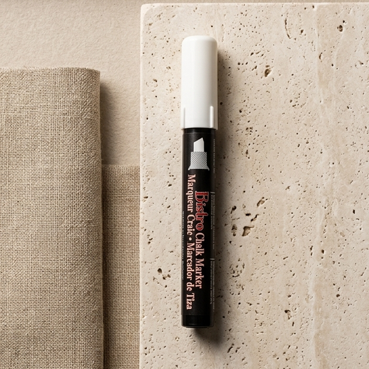 Griffel- och glaspenna 2–6 mm vit