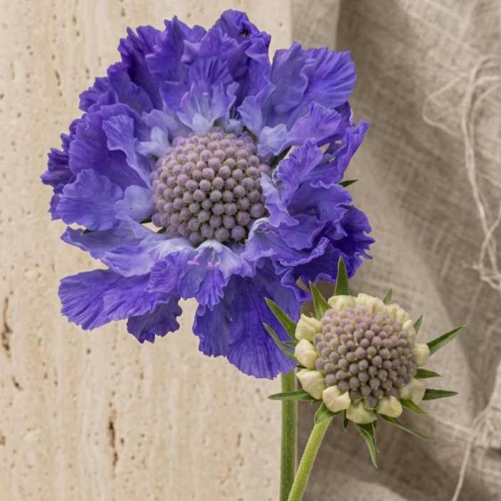 Höstvädd 'Fama Deep Blue' pluggplanta – djup intensiv blå, färdig att plantera ut | Snittblomsfolk